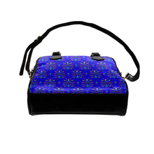 Load image into Gallery viewer, Dakota Damask Blue Shoulder Handbag
