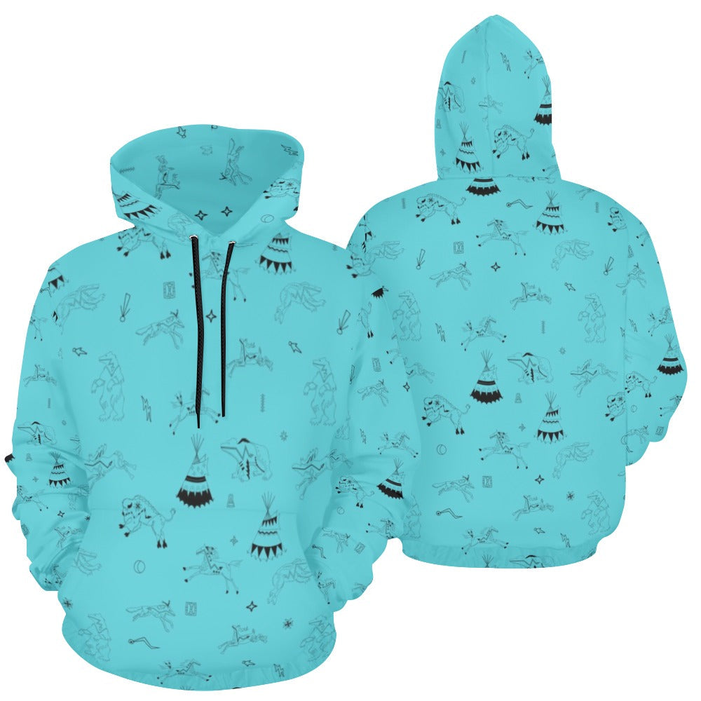 Ledger Dabbles Torquoise Hoodie for Women