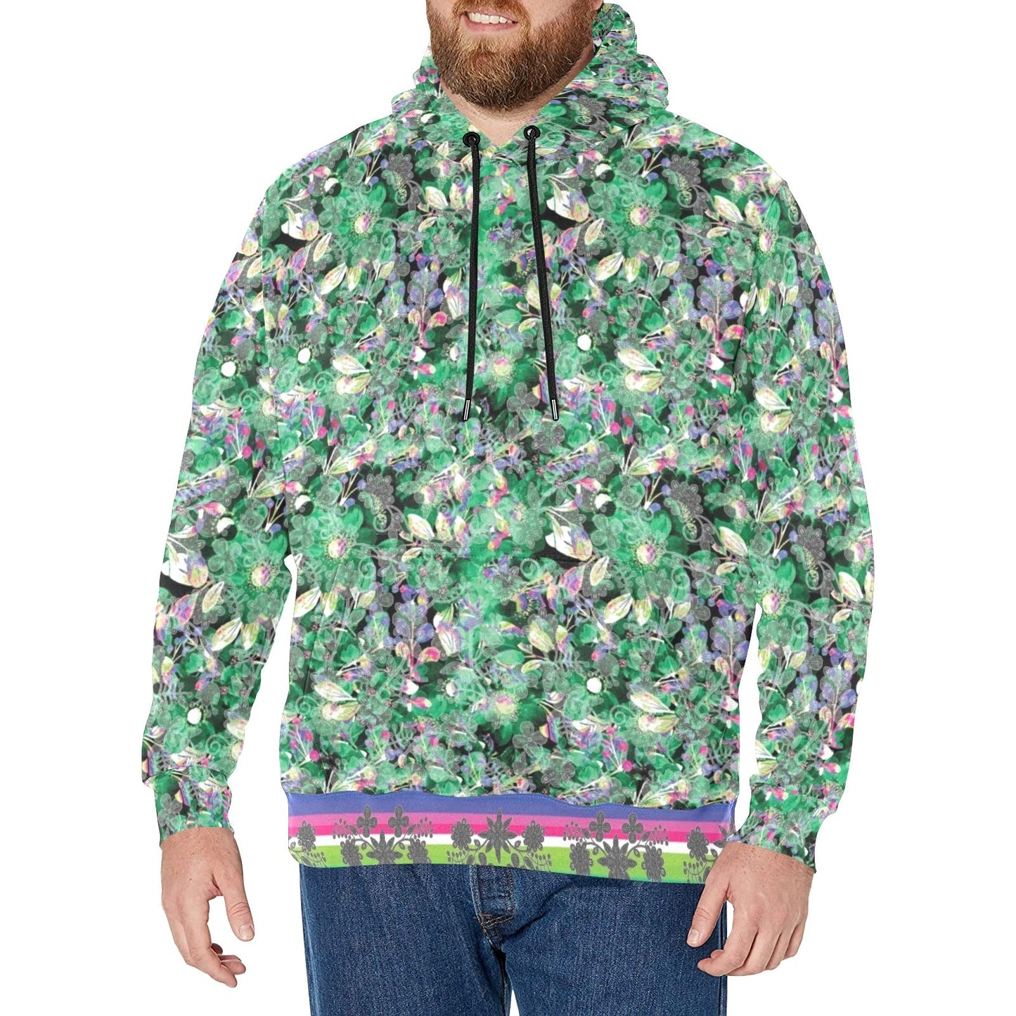 Culture in Nature Green Men's Long Sleeve Fleece Hoodie