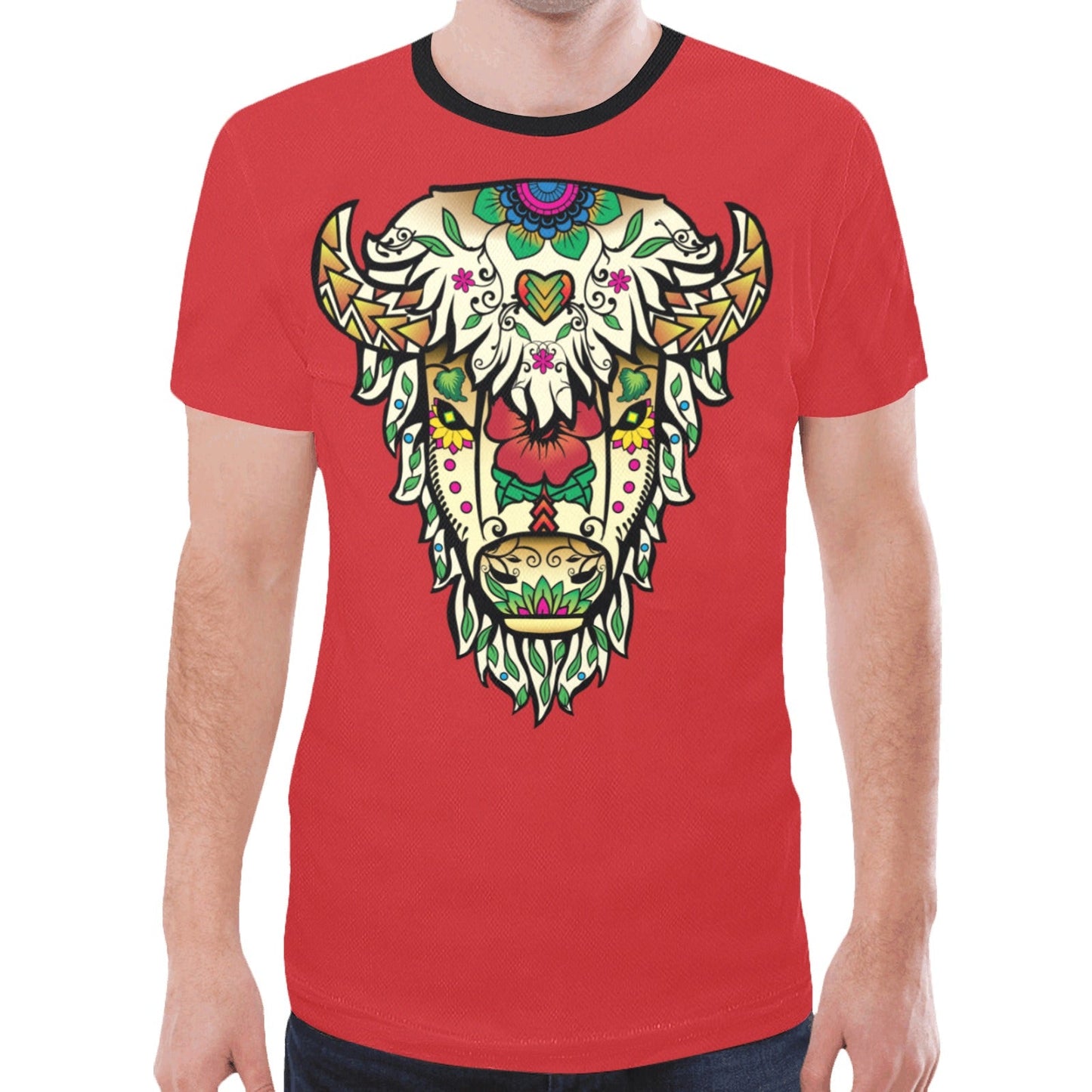 Buffalo Spirit Guide (Red) New T-shirt for Men