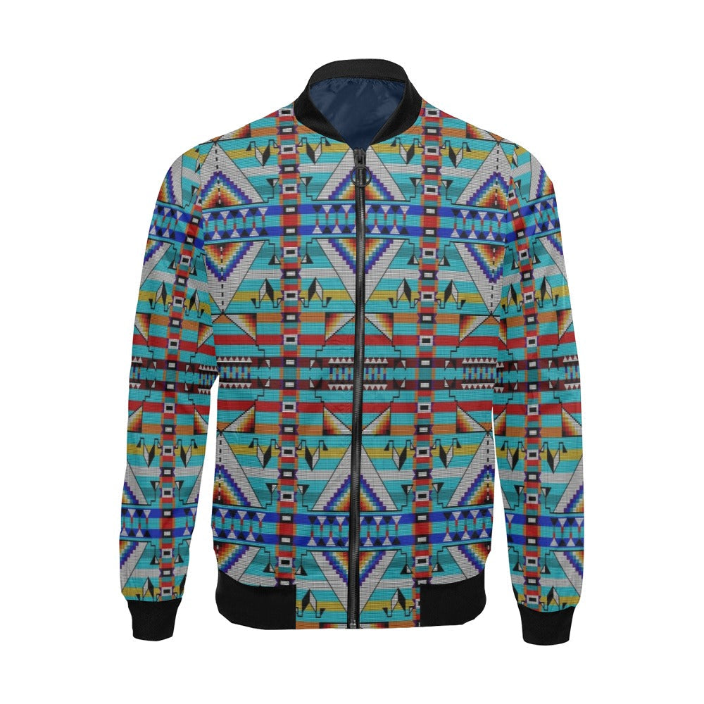 Medicine Blessing Turquoise Bomber Jacket for Men