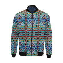 Load image into Gallery viewer, Medicine Blessing Turquoise Bomber Jacket for Men
