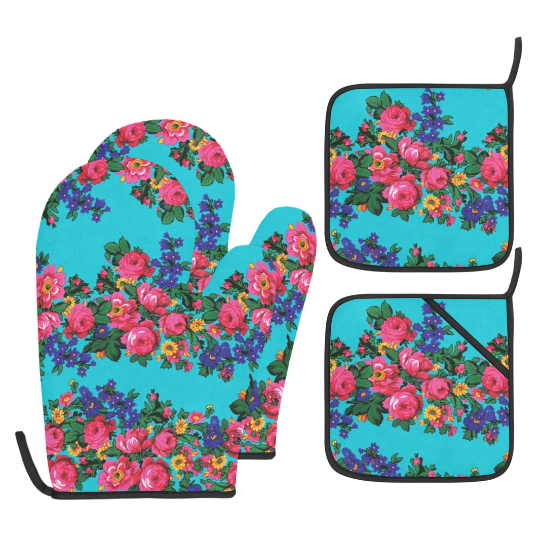 Kokum's Revenge Sky Oven Mitt & Pot Holder