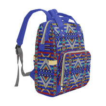 Load image into Gallery viewer, Medicine Blessing Blue Multi-Function Diaper Backpack/Diaper Bag
