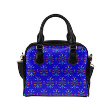 Load image into Gallery viewer, Dakota Damask Blue Shoulder Handbag
