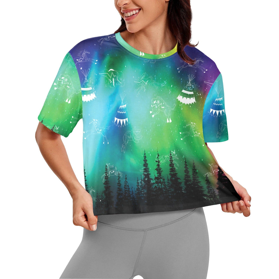 Aurora Medicine Animals Crop Top