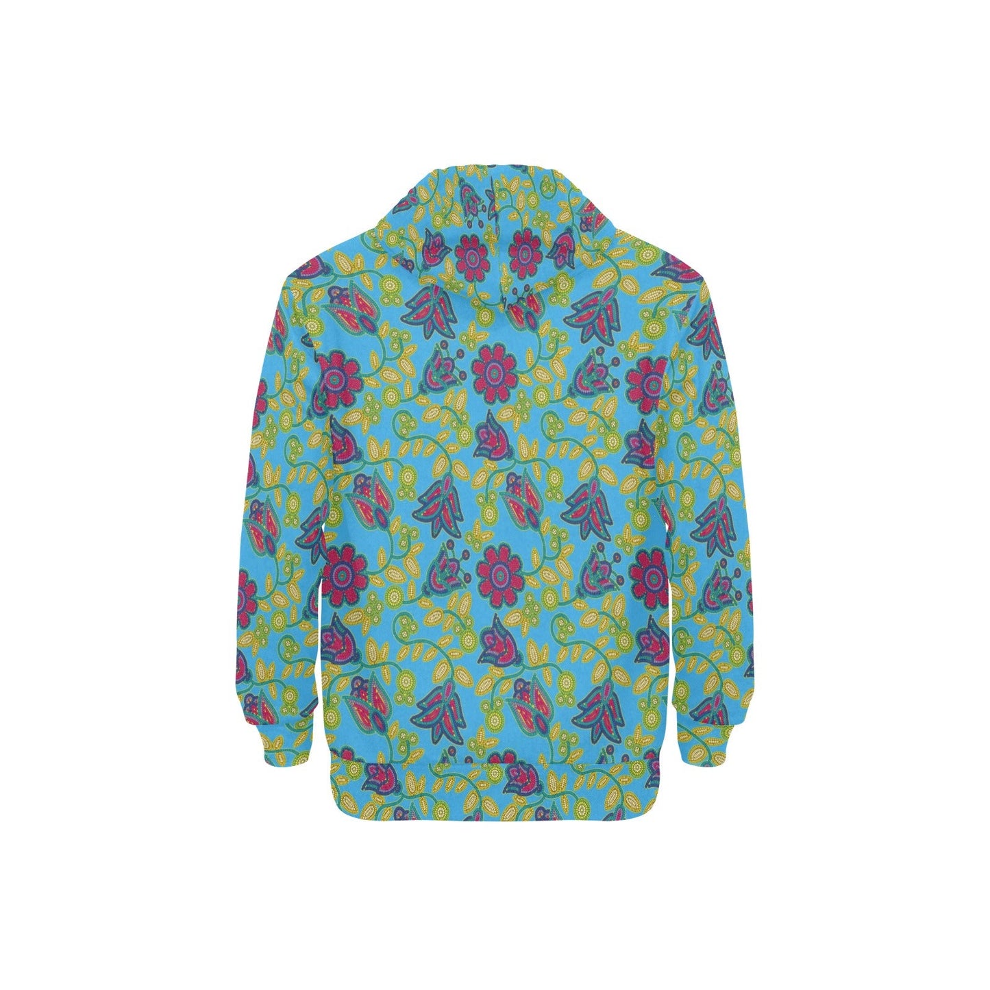 Beaded Nouveau Lime Men's Long Sleeve Fleece Hoodie