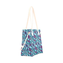 Load image into Gallery viewer, Beaded Nouveau Marine Clover Canvas Tote Bag
