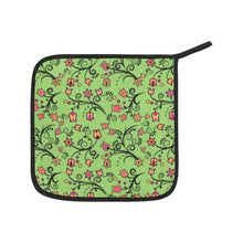 Load image into Gallery viewer, LightGreen Yellow Star Oven Mitt &amp; Pot Holder
