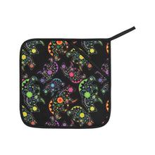 Load image into Gallery viewer, Neon Floral Bears Oven Mitt &amp; Pot Holder
