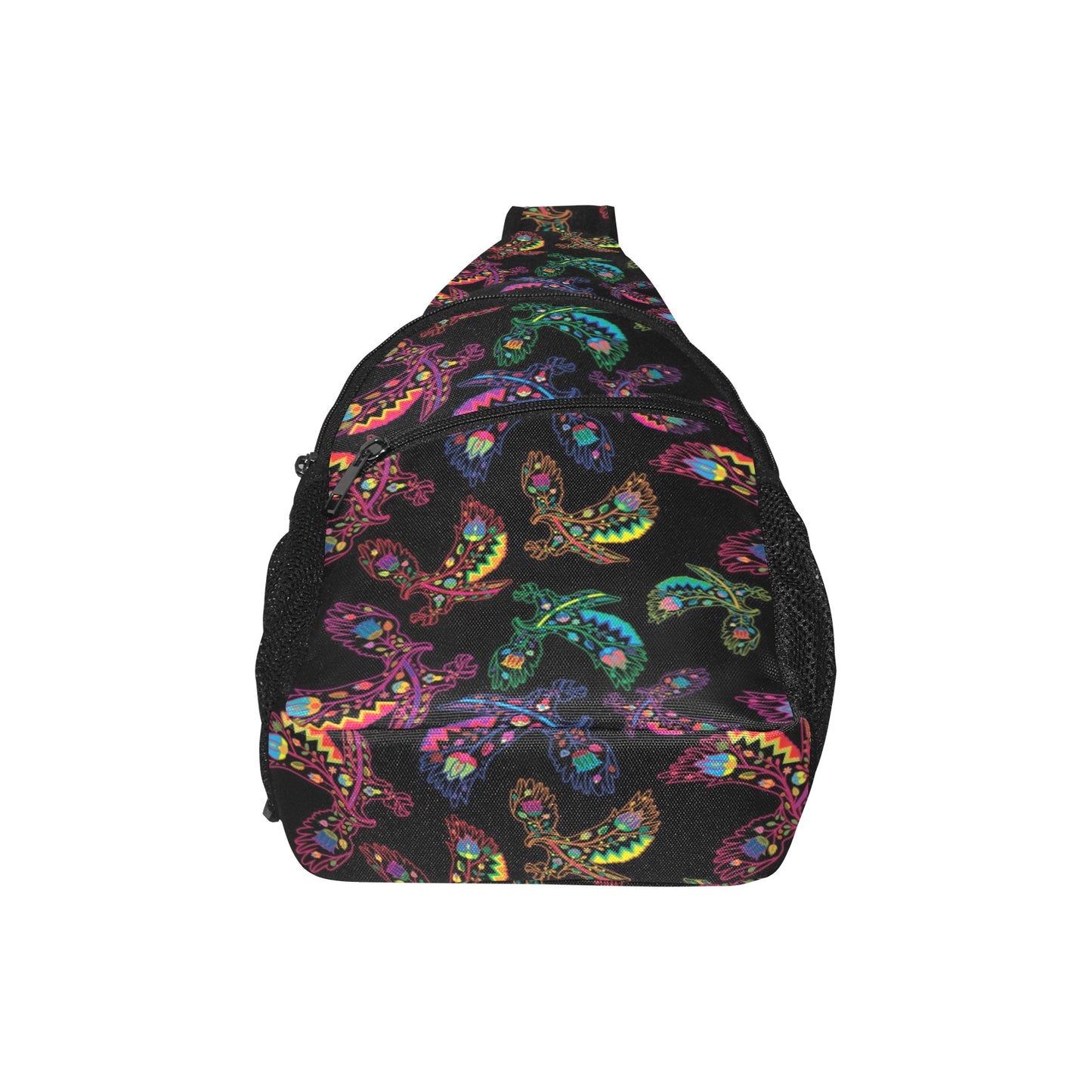 Neon Floral Eagles Chest Bag