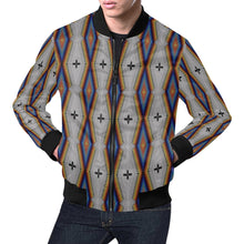 Load image into Gallery viewer, Diamond in the Bluff White Bomber Jacket for Men
