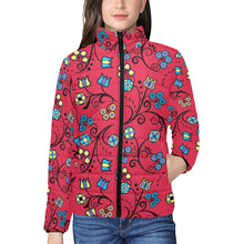 Load image into Gallery viewer, Blue Trio Cardinal Women&#39;s Stand Collar Padded Jacket
