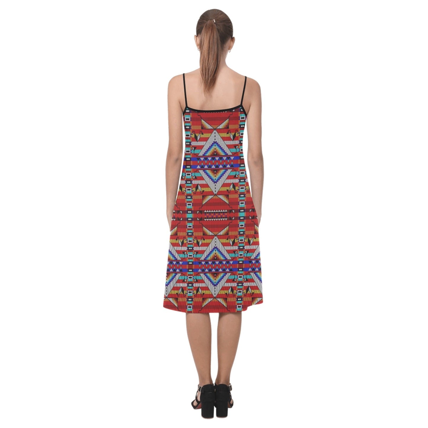 Medicine Blessing Red Alcestis Slip Dress