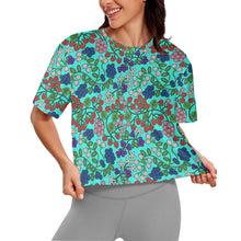 Load image into Gallery viewer, Takwakin Harvest Turquoise Crop Top
