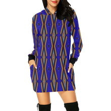 Load image into Gallery viewer, Diamond in the Bluff Blue Hoodie Dress
