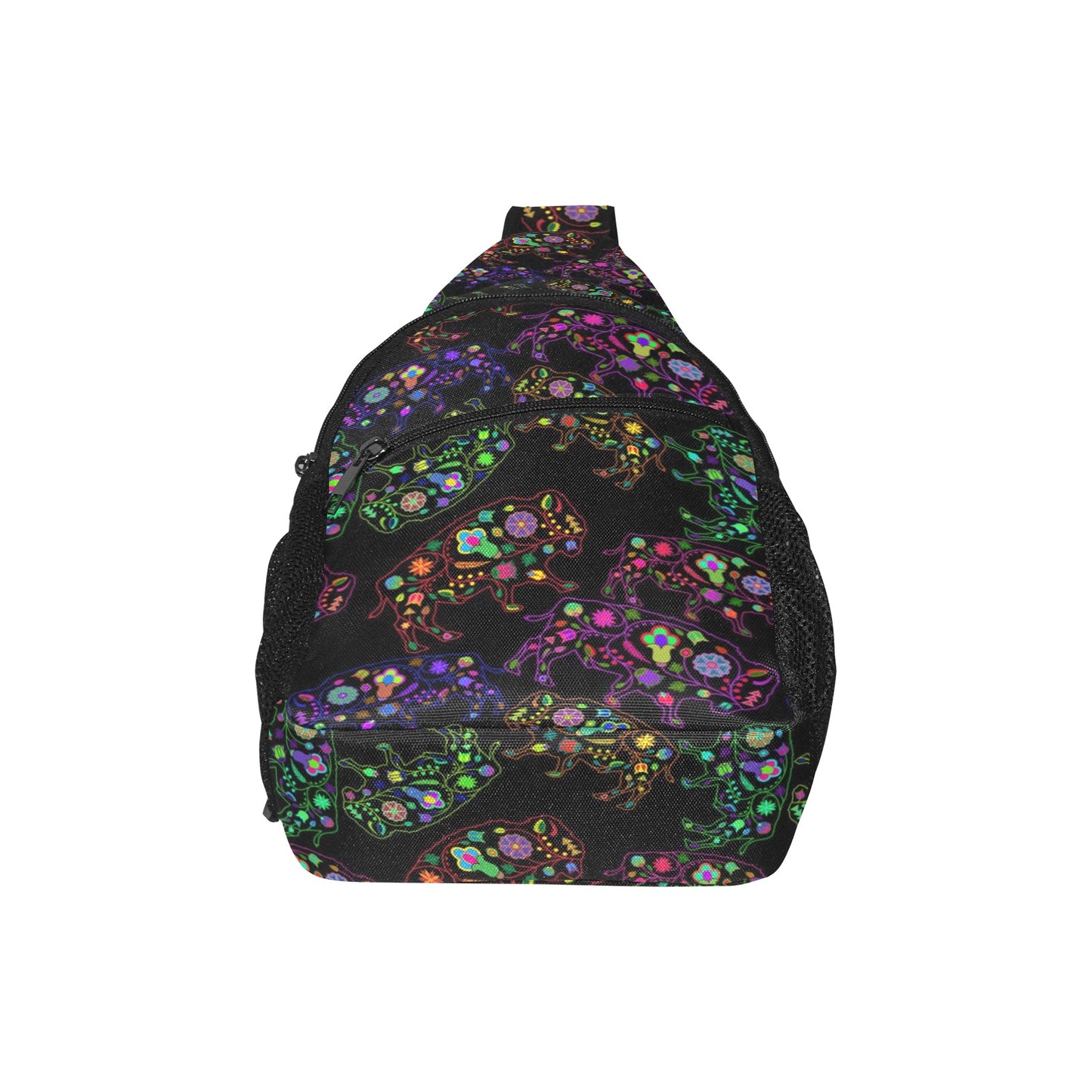 Neon Floral Buffalos Chest Bag