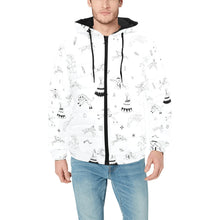 Load image into Gallery viewer, Ledger Dables White Men&#39;s Padded Hooded Jacket
