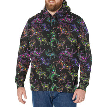 Load image into Gallery viewer, Neon Floral Elks Men&#39;s Long Sleeve Fleece Hoodie
