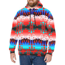 Load image into Gallery viewer, Northwest Ribbonwork Bustles Men&#39;s Long Sleeve Fleece Hoodie
