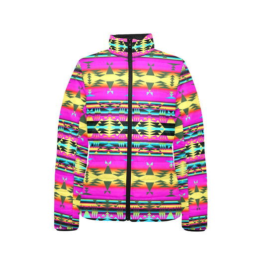 Between the Sunset Mountains Stand Collar Jacket
