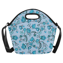 Load image into Gallery viewer, Blue Floral Amour Neoprene Lunch Bag/Large
