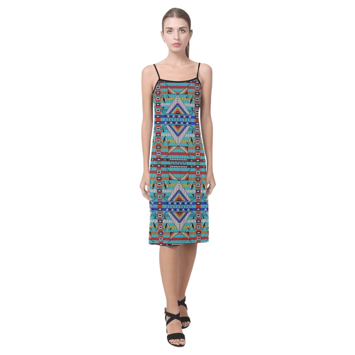 Medicine Blessing Turquoise Alcestis Slip Dress