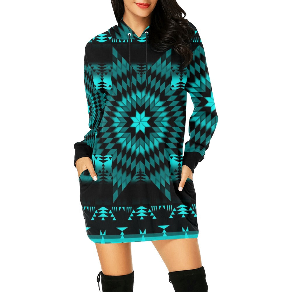 Black Sky Star Hoodie Dress