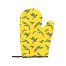 Load image into Gallery viewer, Red Swift Yellow Oven Mitt &amp; Pot Holder
