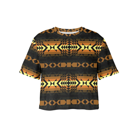 Black Rose Spring Canyon Tan Crop Top