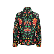 Load image into Gallery viewer, Floral Beadwork Six Bands Women&#39;s Stand Collar Padded Jacket
