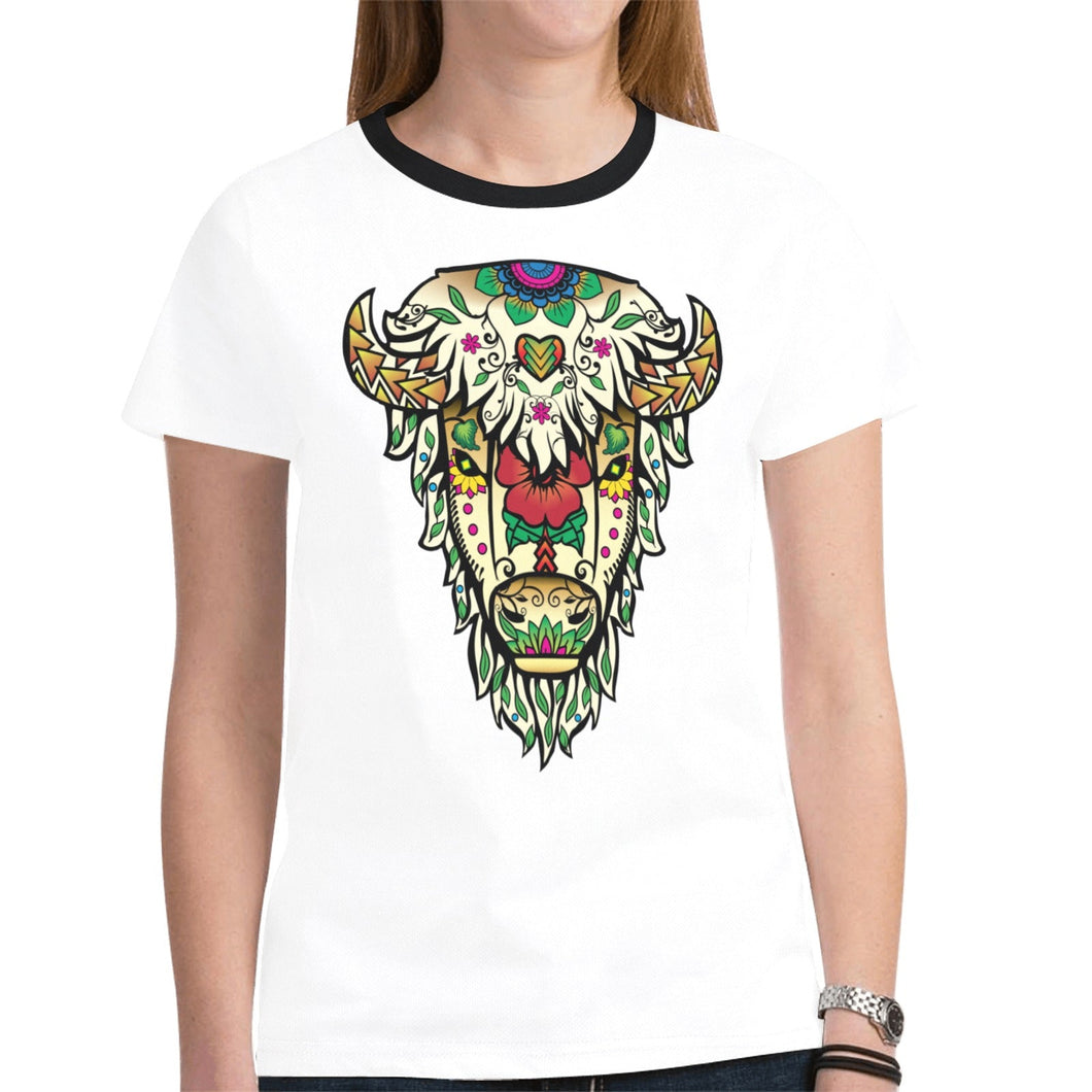 Buffalo Spirit Guide (White) New T-shirt for Women