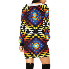 Load image into Gallery viewer, Sunset Blanket Hoodie Dress
