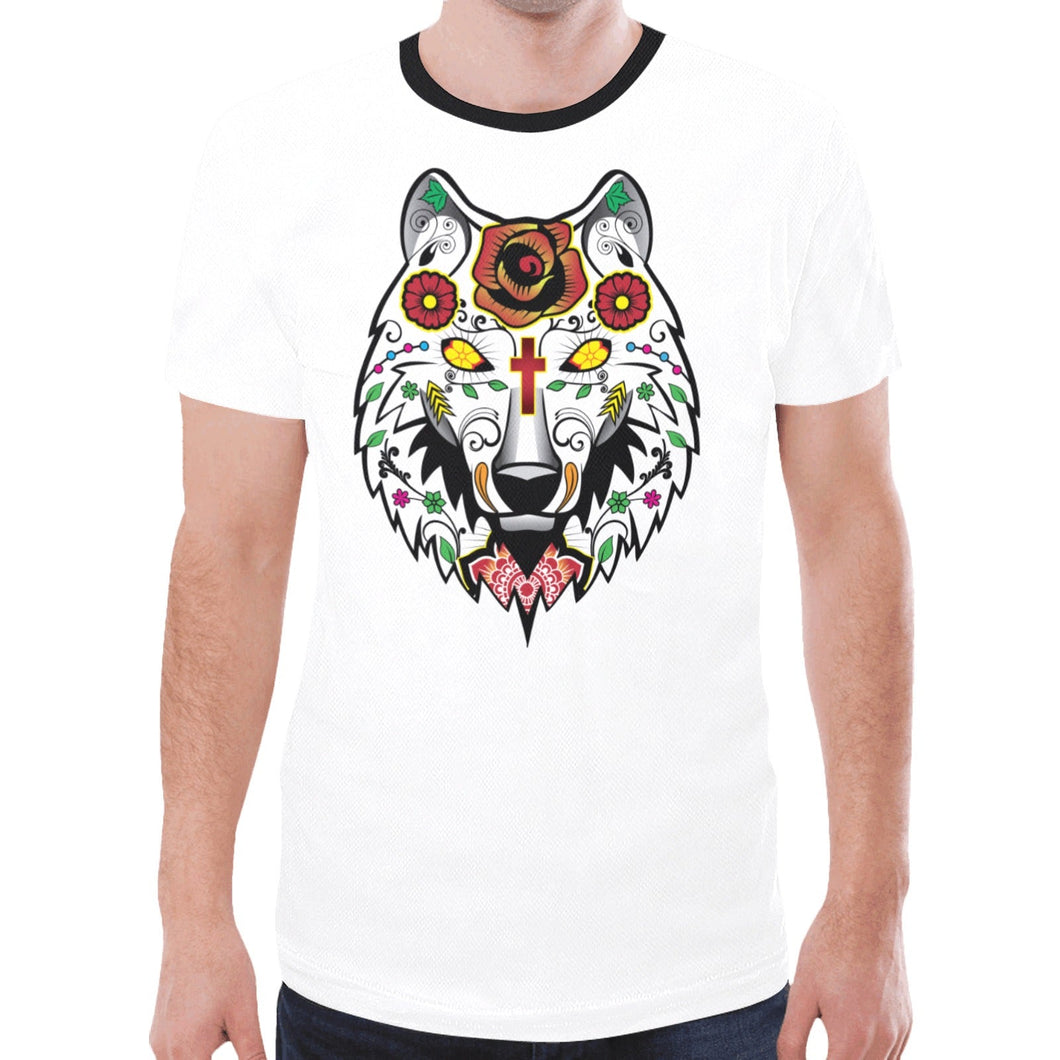 Wolf Spirit Guide White New T-shirt for Men