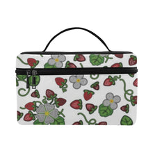 Load image into Gallery viewer, Strawberry Dreams White Cosmetic Bag/Large
