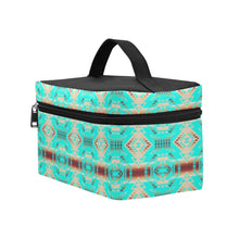 Load image into Gallery viewer, Gathering Earth Turquoise Cosmetic Bag/Large
