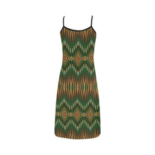 Load image into Gallery viewer, Fire Feather Green Alcestis Slip Dress
