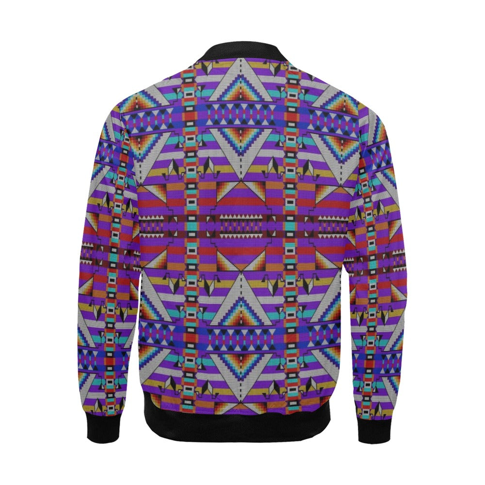 Medicine Blessing Purple Bomber Jacket for Men