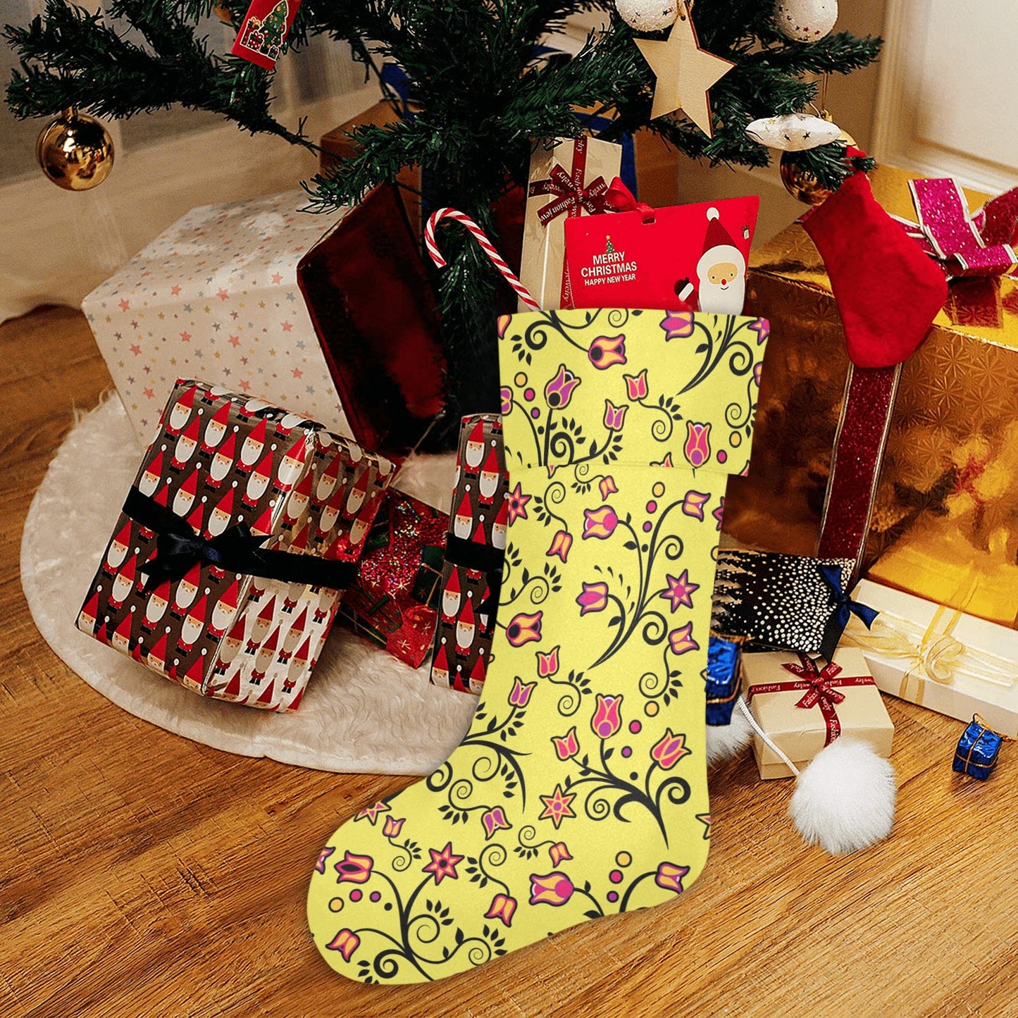 Key Lime Star Christmas Stocking