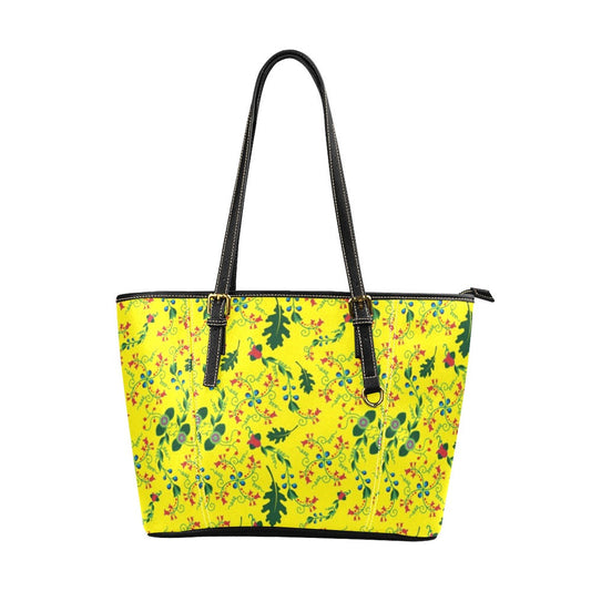 Vine Life Lemon Leather Tote Bag