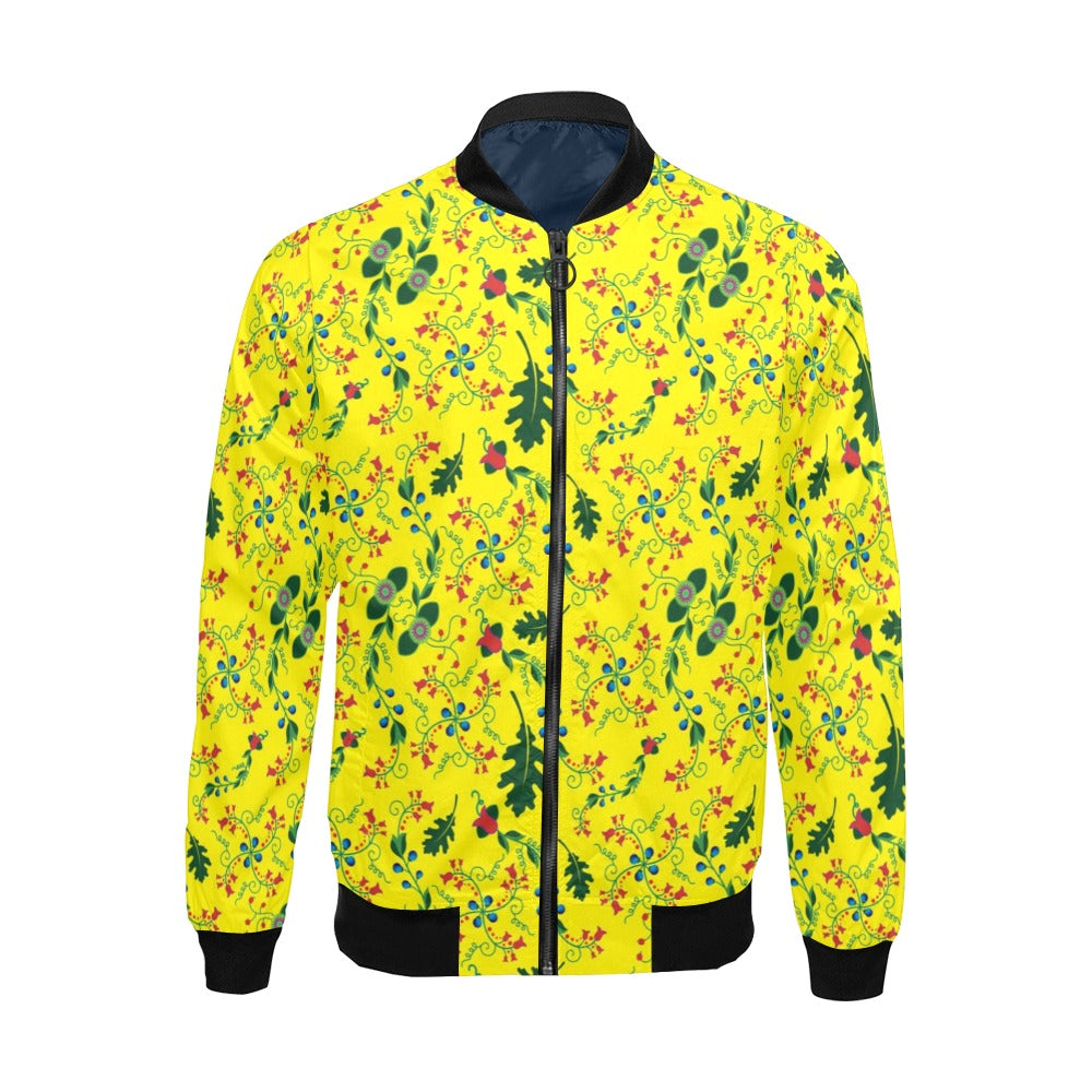 Vine Life Lemon Bomber Jacket for Men