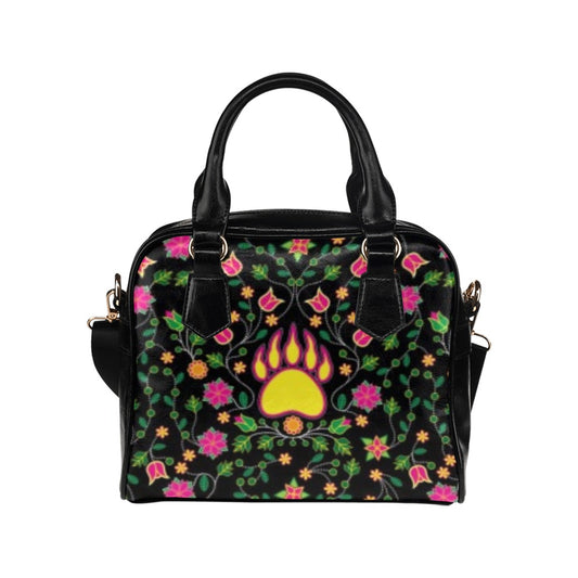 Floral Bearpaw Pink and Yellow Shoulder Handbag