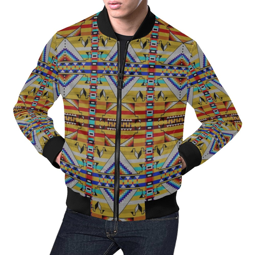 Medicine Blessing Yellow Bomber Jacket for Men