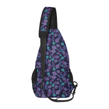 Load image into Gallery viewer, Beaded Blue Nouveau Chest Bag
