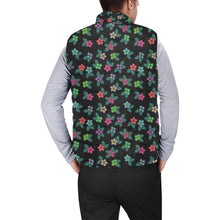 Load image into Gallery viewer, Berry Flowers Black Men&#39;s Padded Vest Jacket
