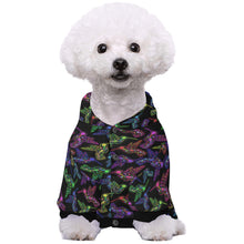 Load image into Gallery viewer, Neon Floral Hummingbirds Pet Dog Hoodie
