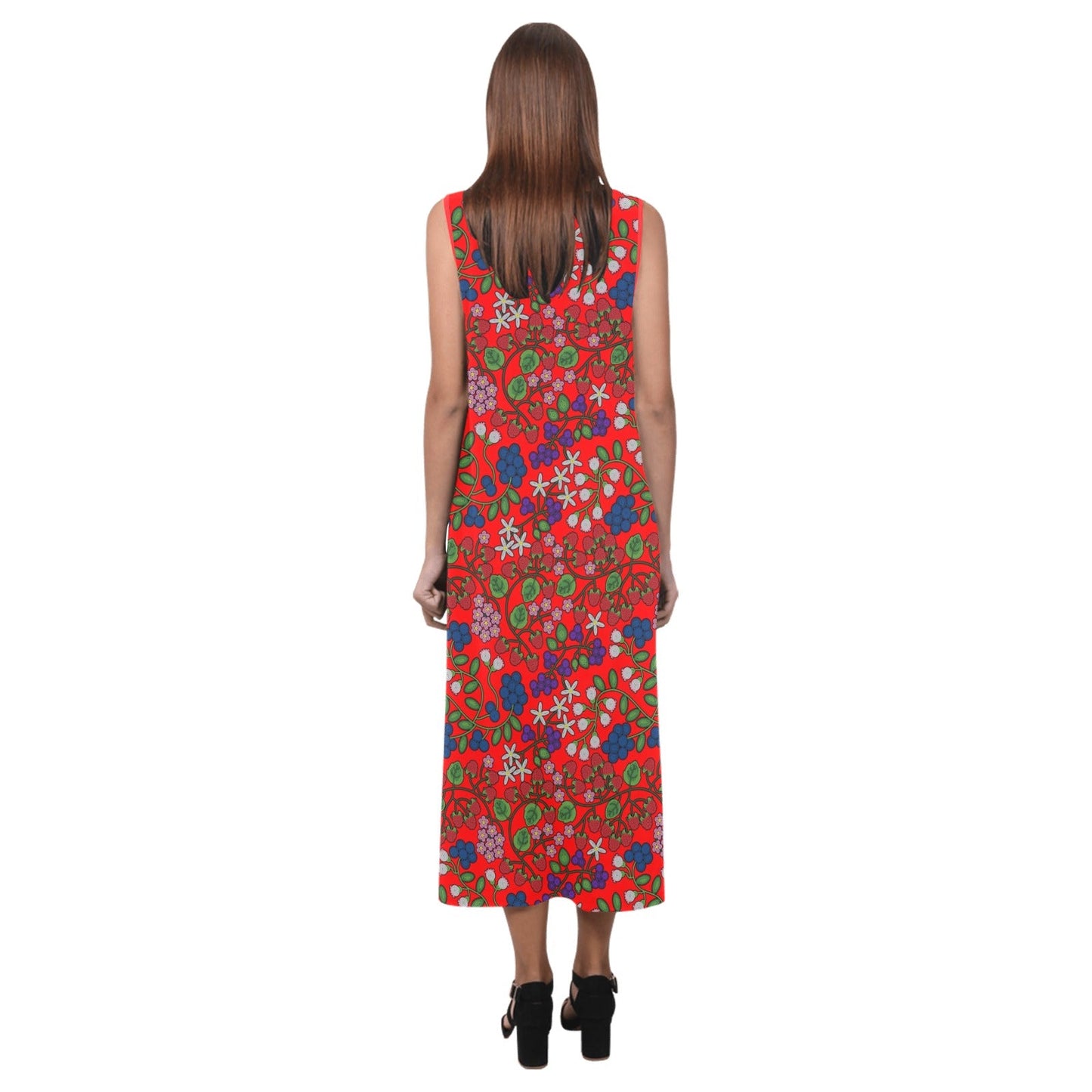 Takwakin Harvest Fire Phaedra Sleeveless Open Fork Long Dress