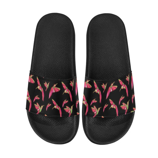 Red Swift Colourful Black Women's Slide Sandals