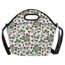 Load image into Gallery viewer, Strawberry Dreams White Neoprene Lunch Bag/Large
