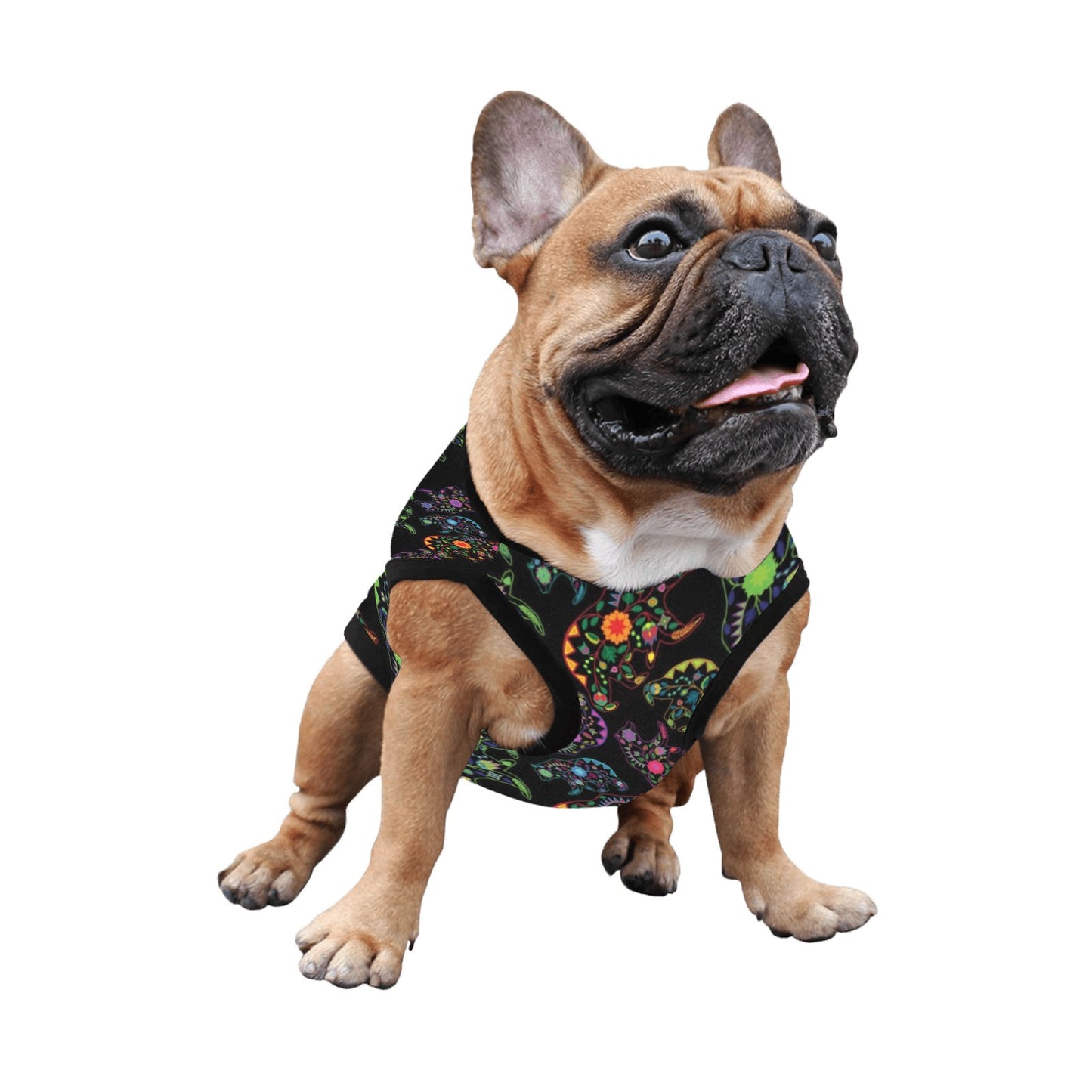 Neon Floral Bears Pet Tank Top